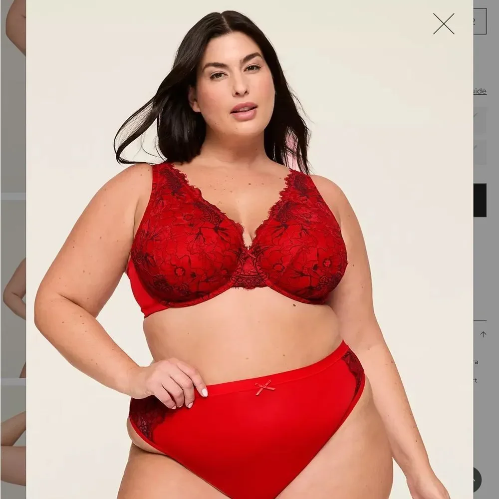 NEW WITH TAGS CACIQUE BRA IN RED - Picture 1 of 7